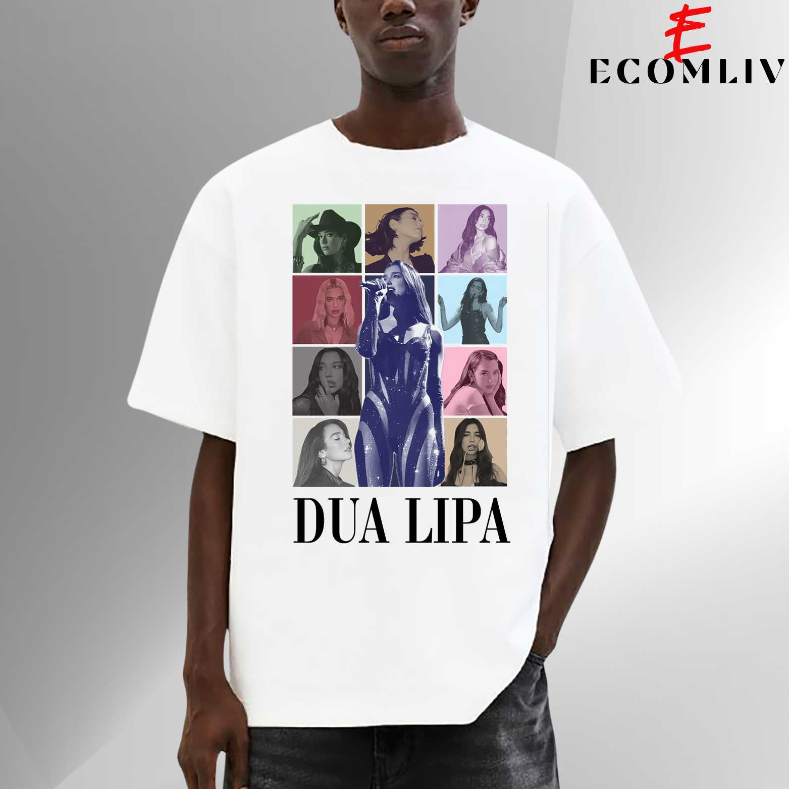 Dua Lipa Retro T Shirt, Unisex Pop Star Tee, Streetwear Merch Fan Collector Gift